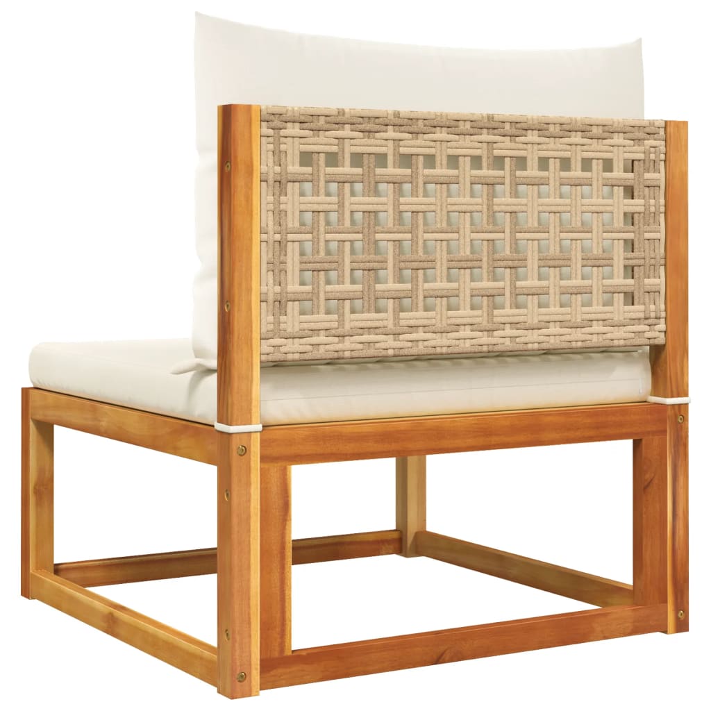 7 pcs garden sofa set with cushions solid acacia wood