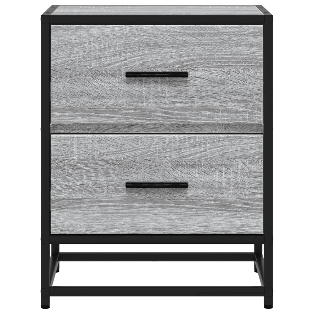 Mesa de cabeceira 40x31x50 cm derivados de madeira cinza sonoma