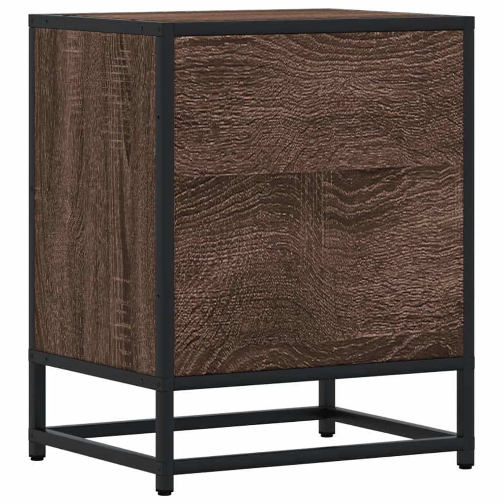 Mesa de cabeceira 40x31x50 cm deriv. madeira carvalho castanho