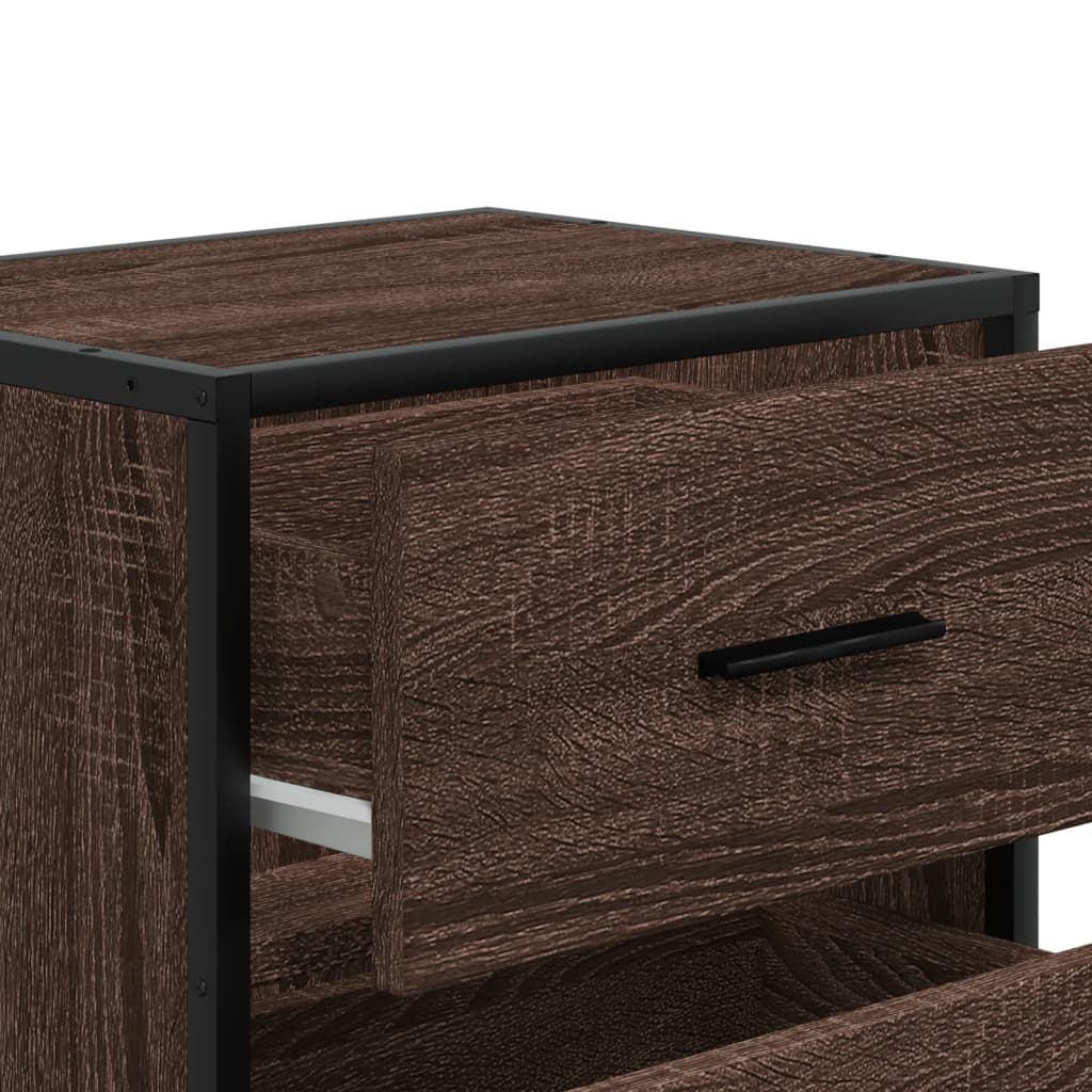 Mesa de cabeceira 40x31x50 cm deriv. madeira carvalho castanho