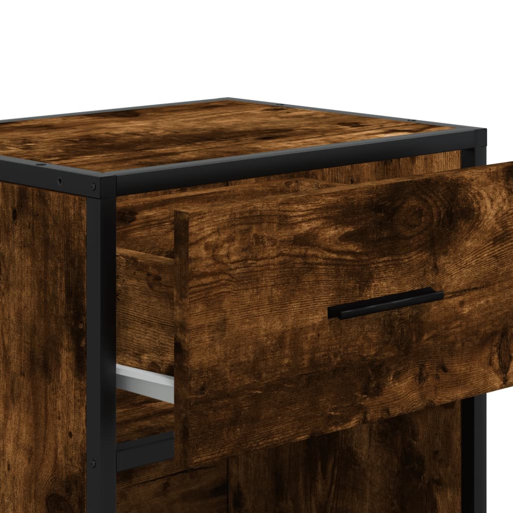 Mesa de cabeceira 40x31x50 cm deriv. madeira carvalho fumado