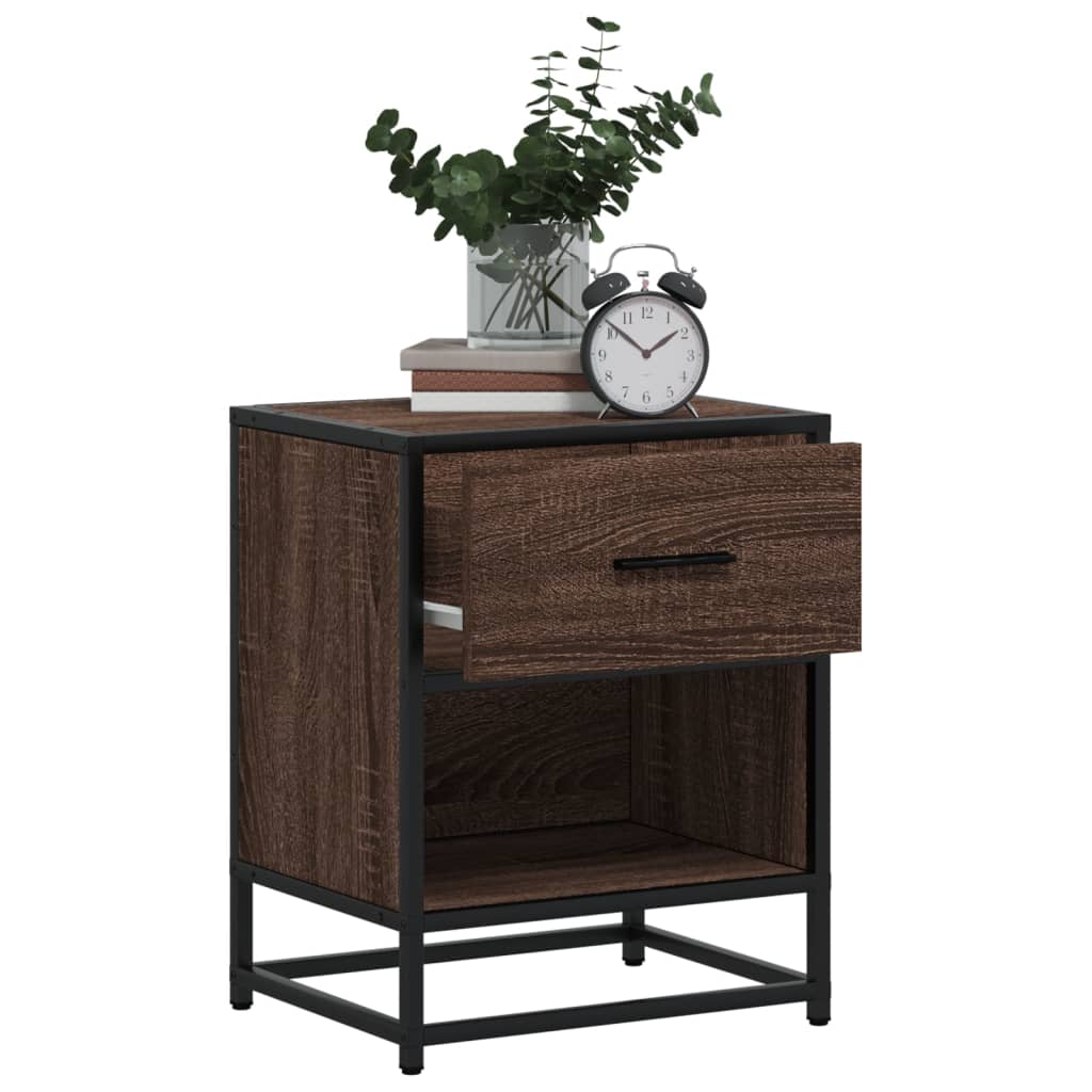 Bedside table 40x31x50 cm derived from brown oak wood