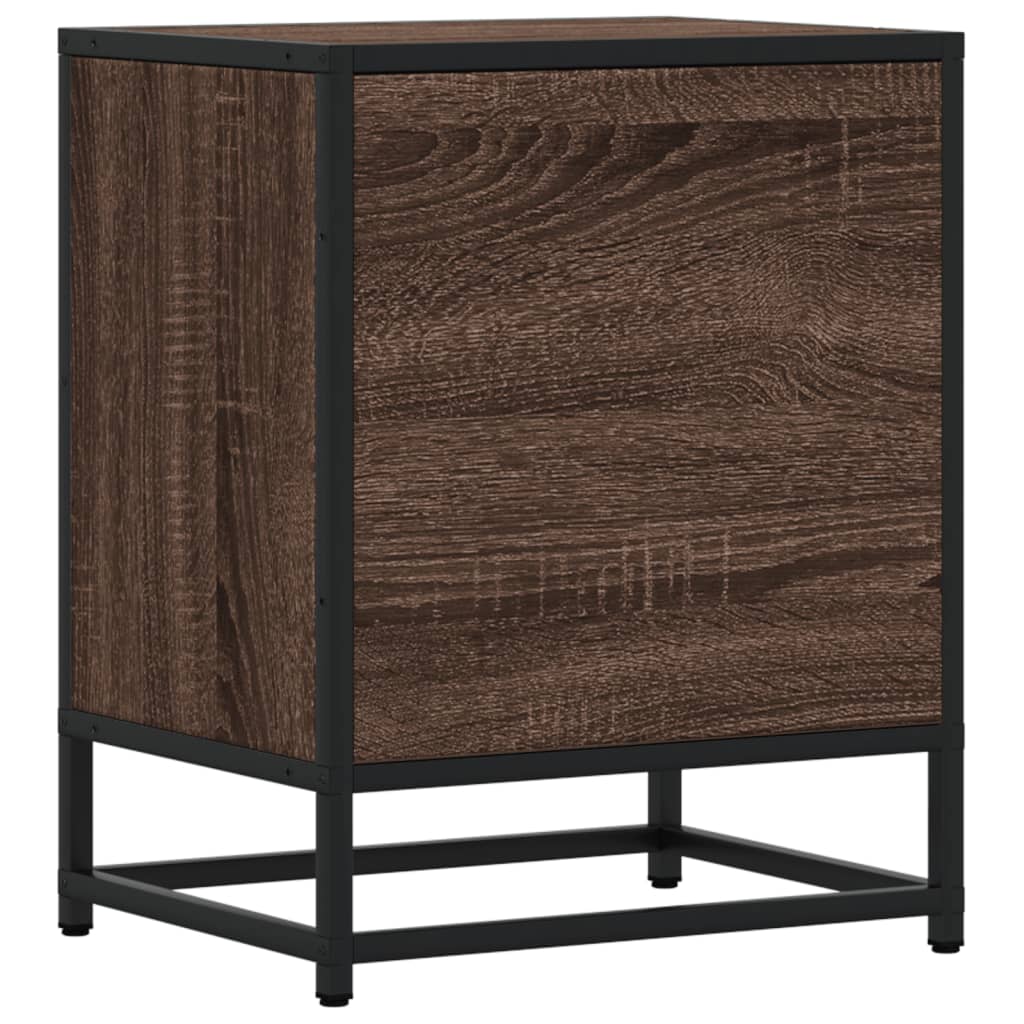 Bedside table 40x31x50 cm derived from brown oak wood
