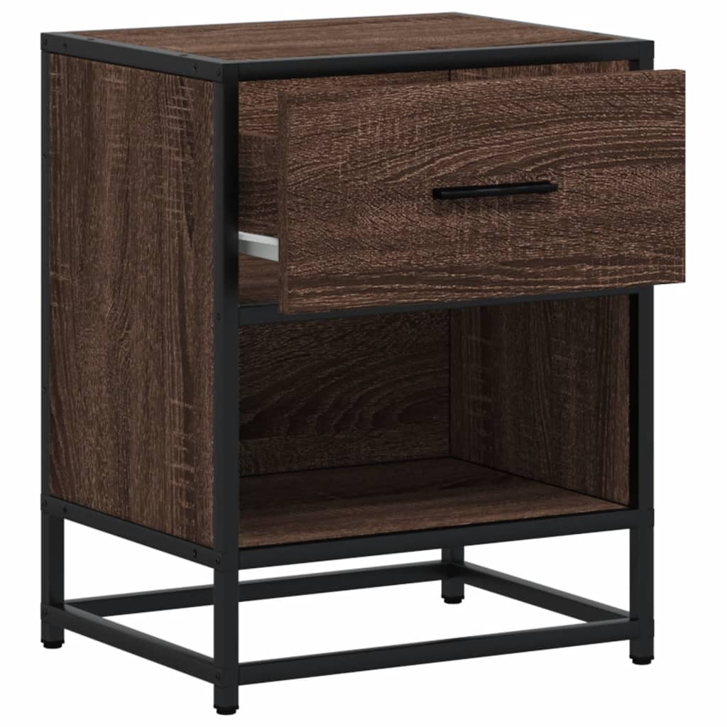 Bedside table 40x31x50 cm derived from brown oak wood