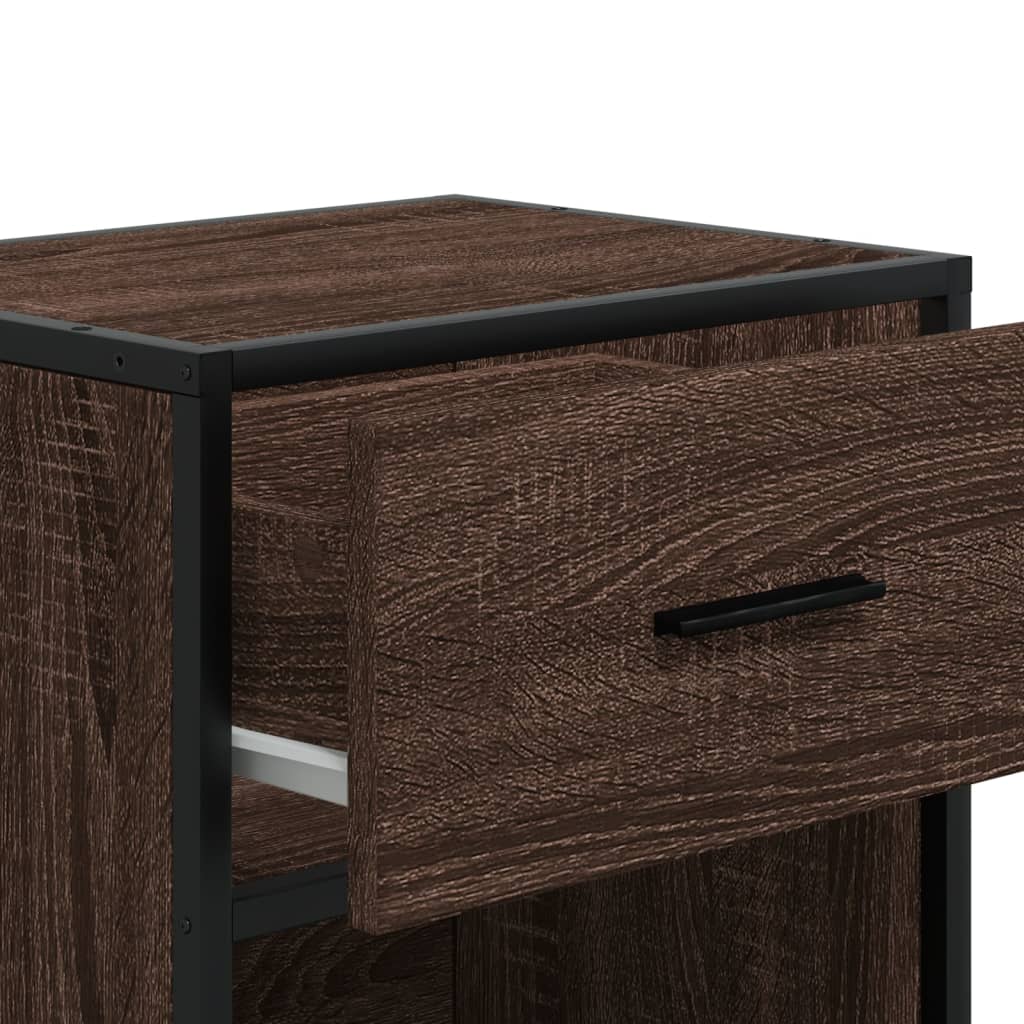 Bedside table 40x31x50 cm derived from brown oak wood