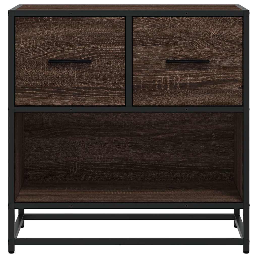 Mesa cabeceira carvalho castanho 60x31x60 cm madeira trabalhada