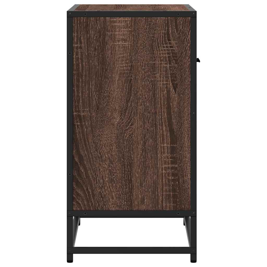 Mesa cabeceira carvalho castanho 60x31x60 cm madeira trabalhada