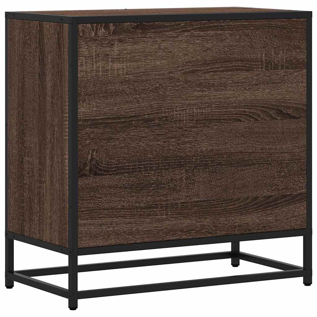 Mesa cabeceira carvalho castanho 60x31x60 cm madeira trabalhada