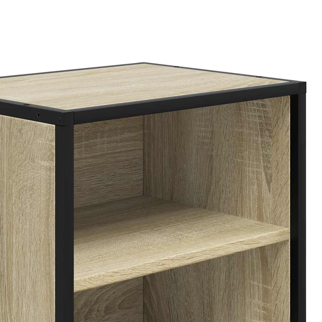 Mesa de cabeceira sonoma carvalho 40x31x50 cm madeira e metal