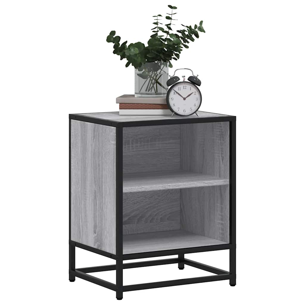 Mesas de cabeceira 2 pcs sonoma cinzento 40x31x50 cm madeira