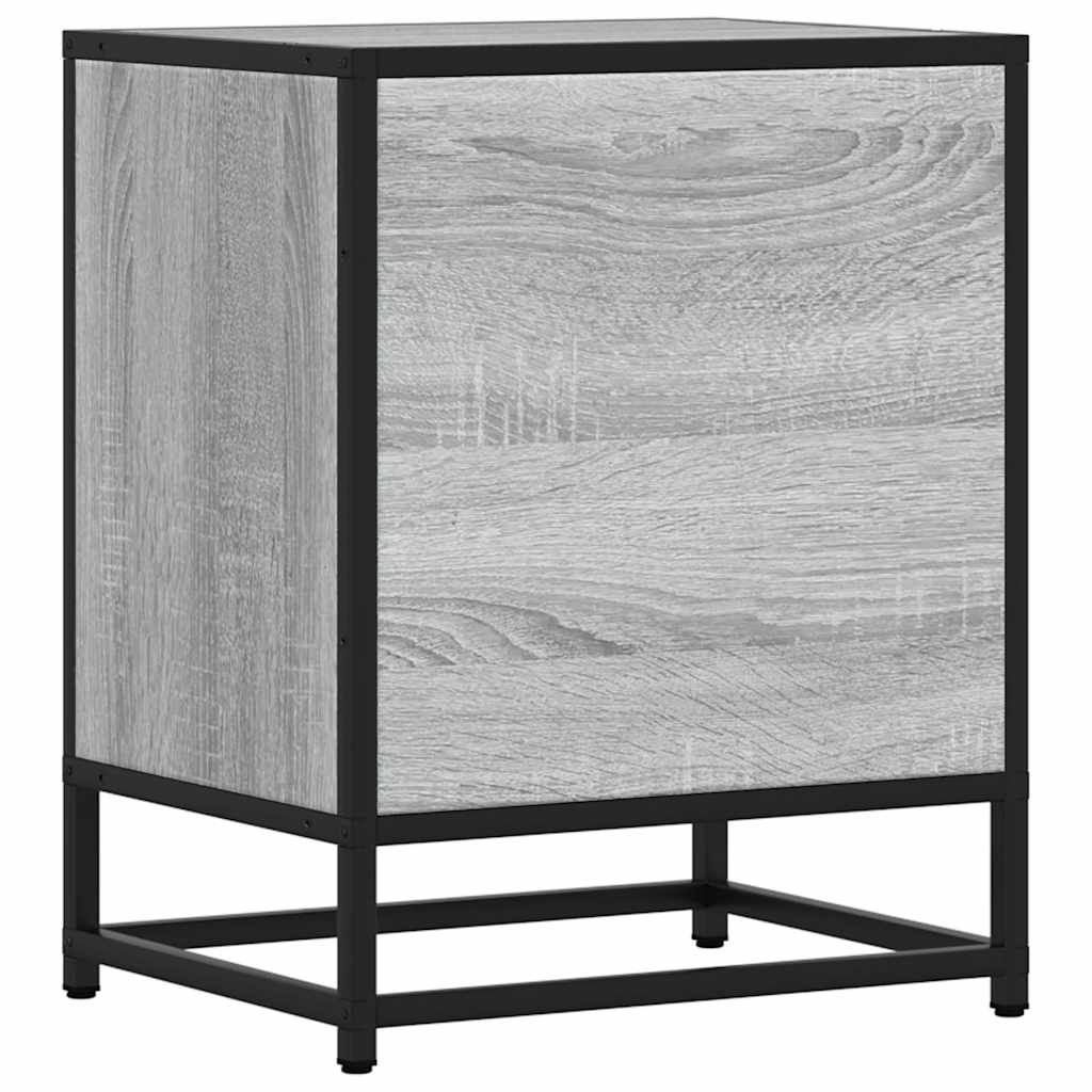 Mesas de cabeceira 2 pcs sonoma cinzento 40x31x50 cm madeira