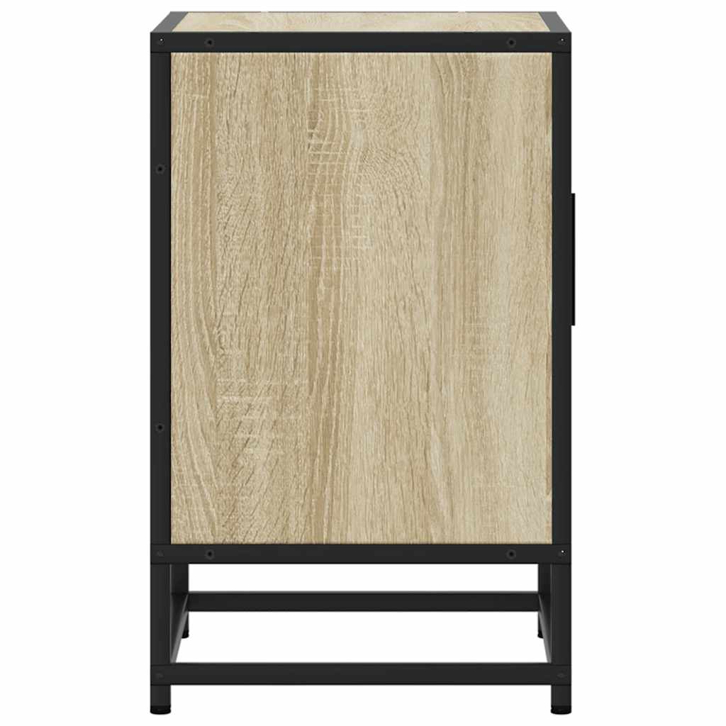 Mesa de cabeceira sonoma carvalho 40x31x50 cm madeira e metal