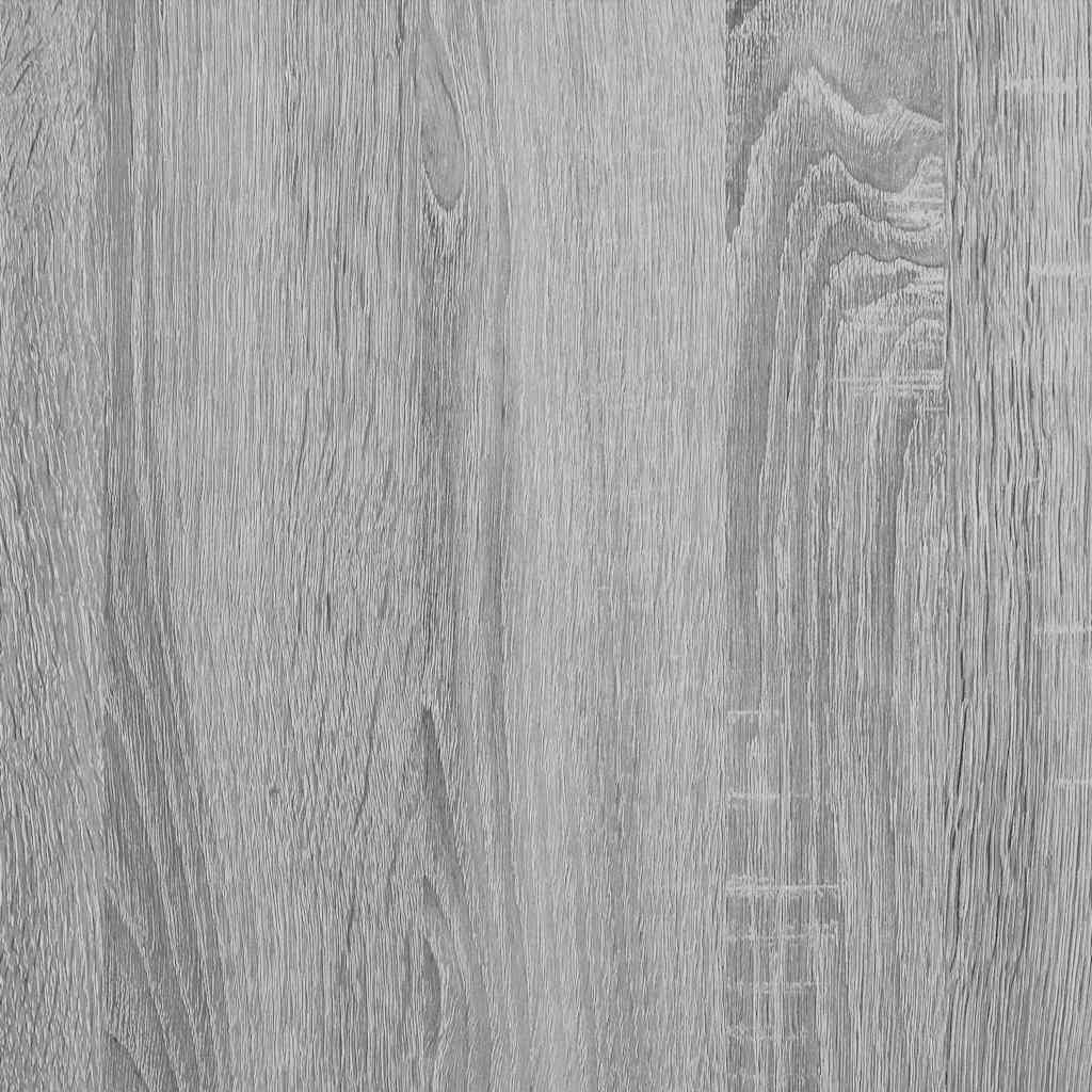 Mesa de cabeceira sonoma 40x31x50 cm madeira e metal cinzento