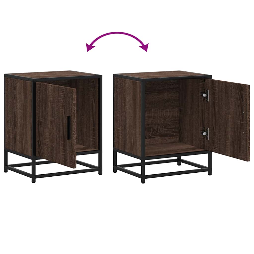 Mesas de cabeceira 2 pcs carvalho castanho 40x31x50 cm