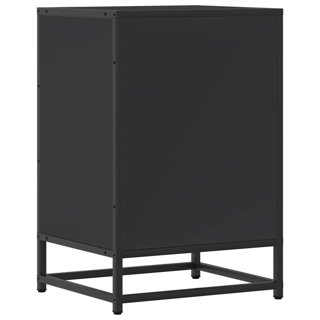 Mesa de cabeceira 40x34,5x60cm derivados de madeira preto metal