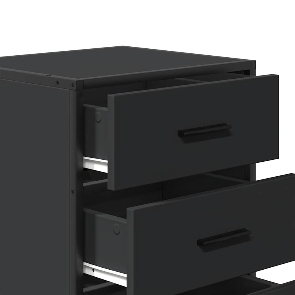 Mesa de cabeceira 40x34,5x60cm derivados de madeira preto metal