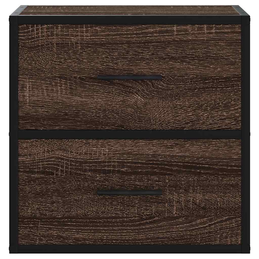 Mesa de cabeceira de parede 40x31x39,5 cm carvalho castanho