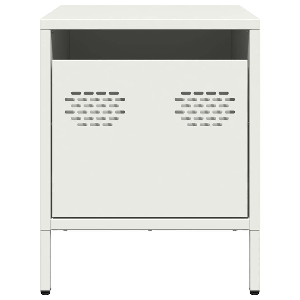 Mesa de cabeceira 35x39x43,5 cm aço branco