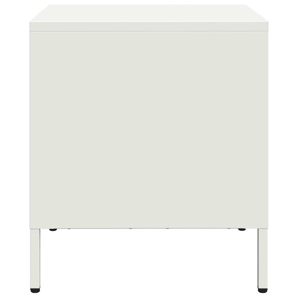 Mesa de cabeceira 35x39x43,5 cm aço branco