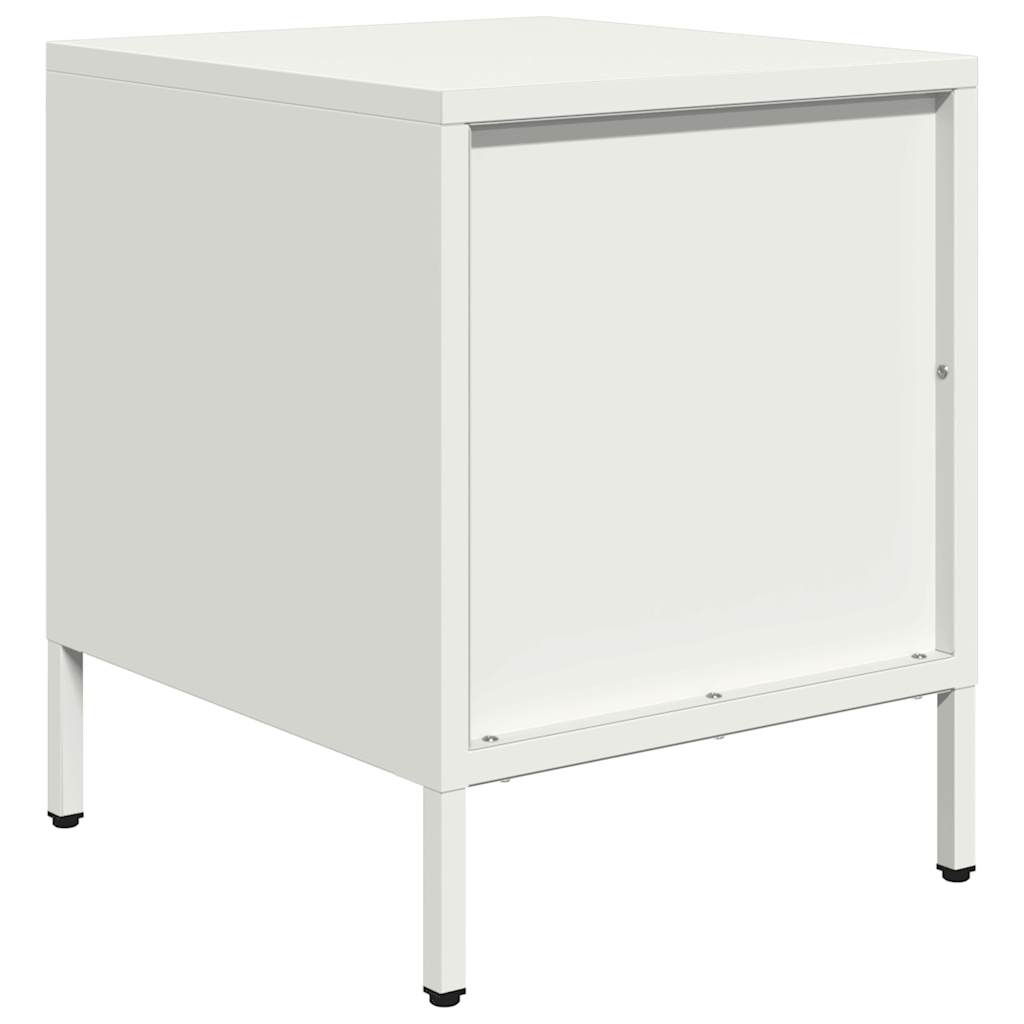 Mesa de cabeceira 35x39x43,5 cm aço branco