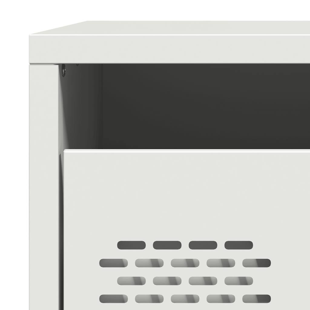 Mesa de cabeceira 35x39x43,5 cm aço branco