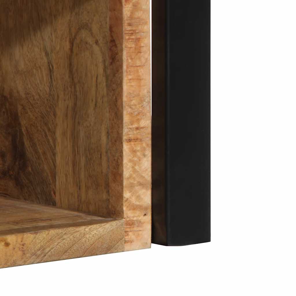 Bedside table 40x35x40 cm solid rough mango wood