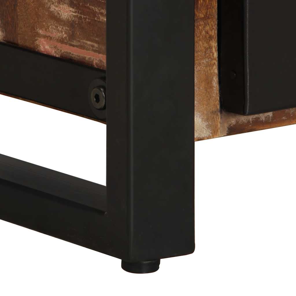 Multicoloured bedside table 40x30x51cm solid reclaimed wood