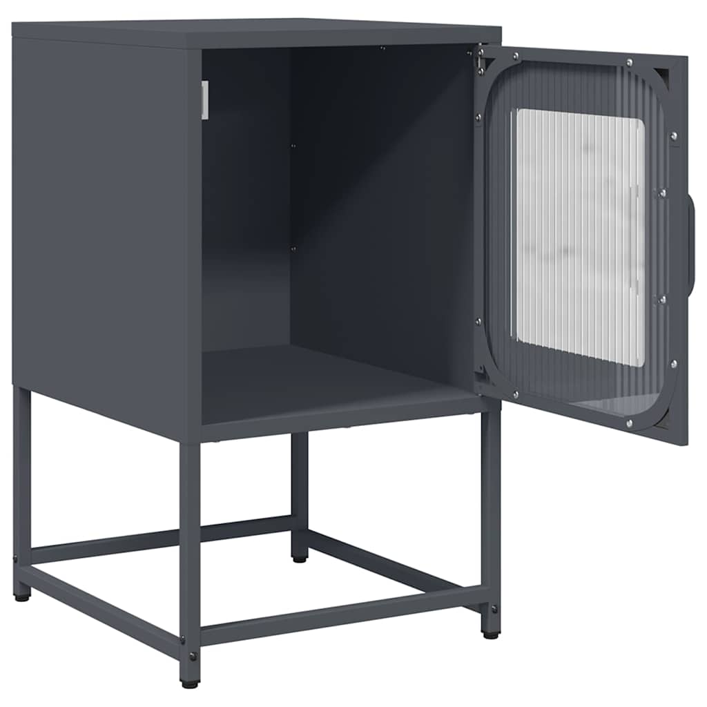 Mesa de cabeceira 36x39x60,5 cm aço laminado a frio antracite