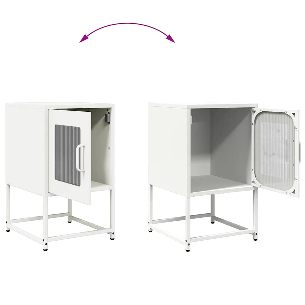 Mesa de cabeceira 36x39x60,5 cm aço laminado a frio branco