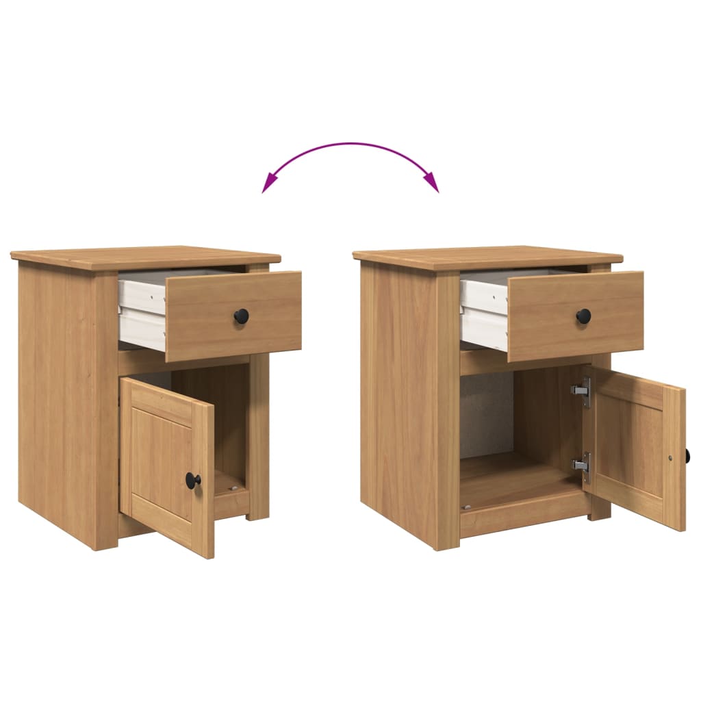 Panama bedside table 46x40x57 cm solid pine wood
