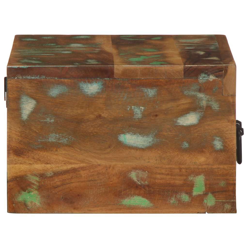 Wall mounted bedside tables 2 pcs solid reclaimed wood