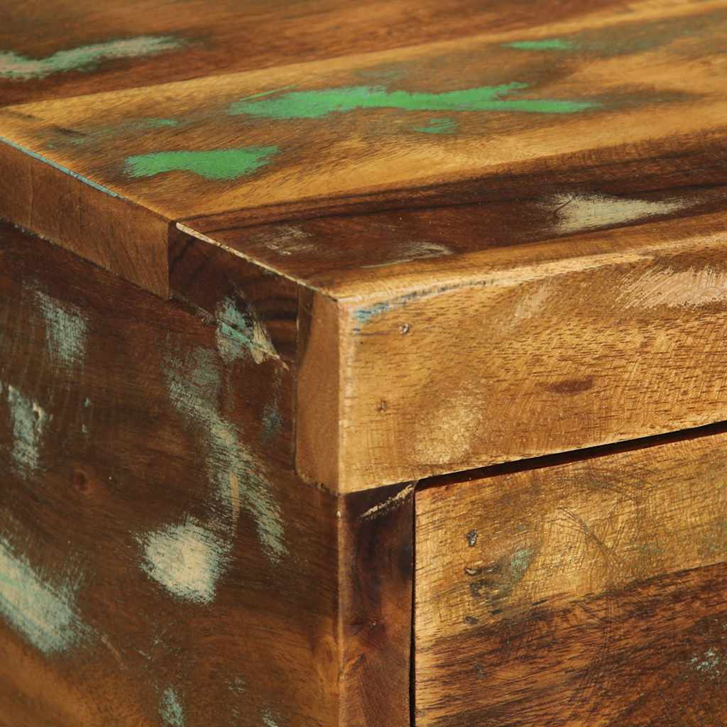 Wall mounted bedside tables 2 pcs solid reclaimed wood