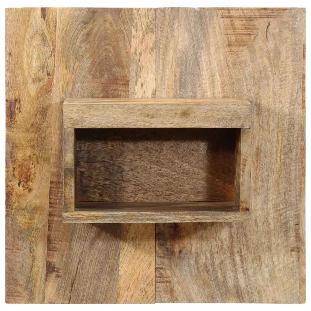 Bedside table 50x27x50 cm solid rough mango wood