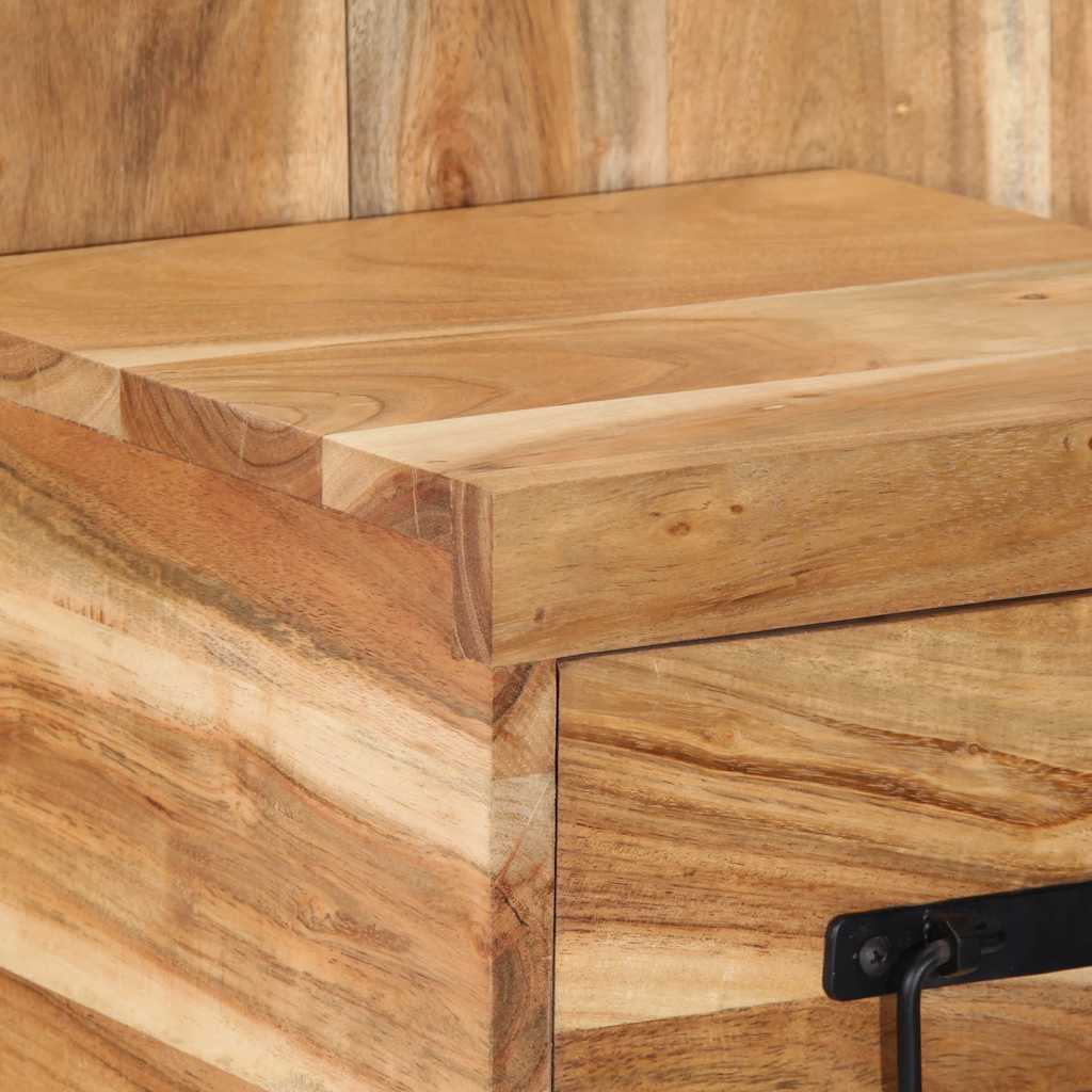 Bedside table 60x32x80 cm solid acacia wood