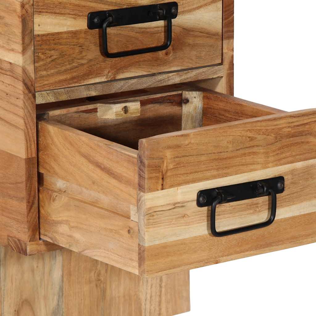Bedside table 60x32x80 cm solid acacia wood