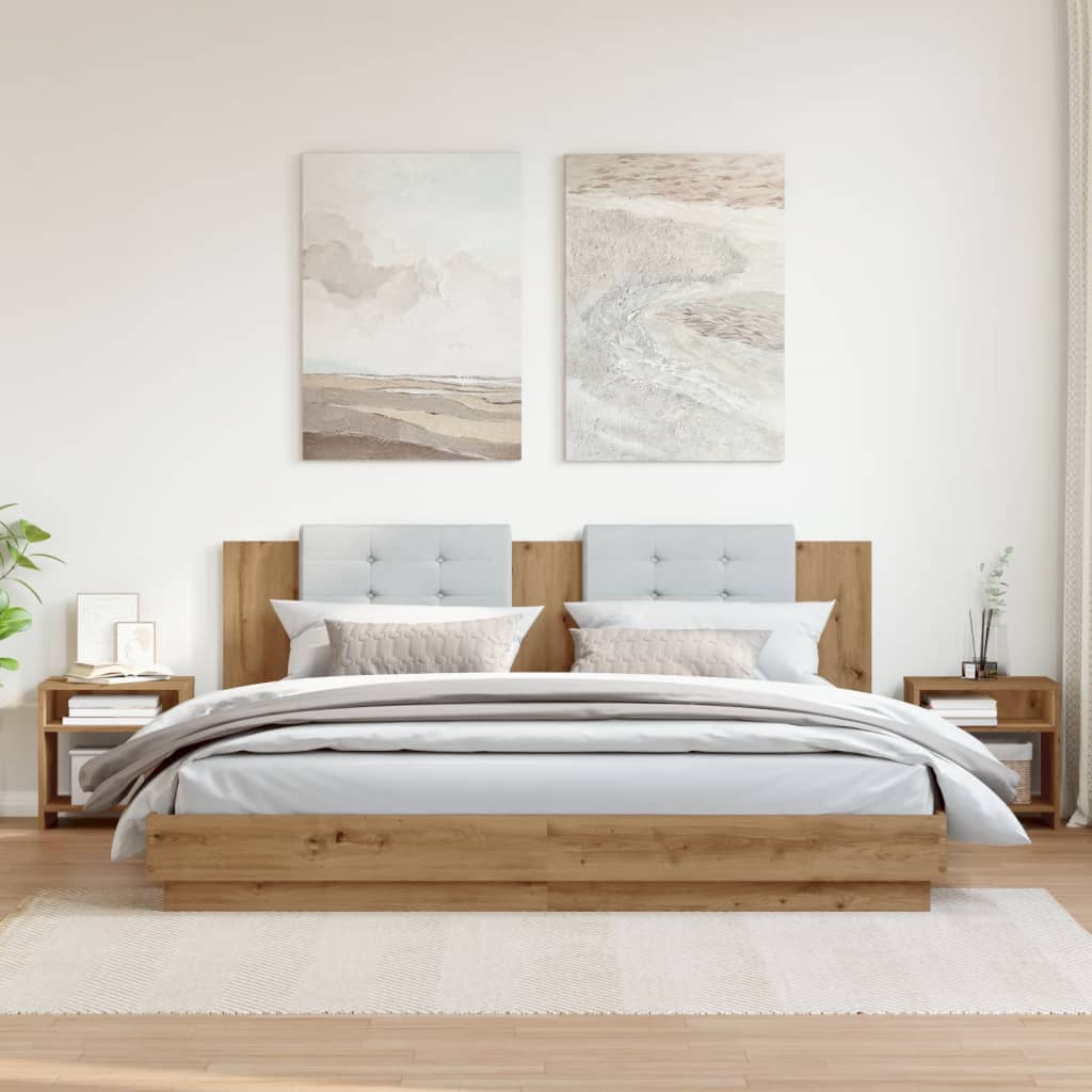 Bedside table 2 pcs made of artisian oak wood