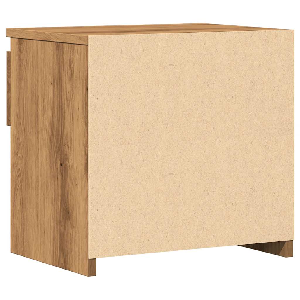 Mesa cabeceira 40x30x39 cm derivados madeira carvalho artisiano
