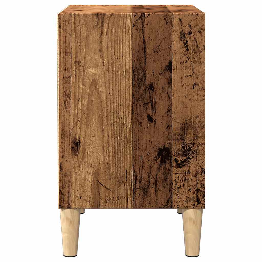 Mesa de cabeceira madeira velha 40x30x50 cm madeira trabalhada