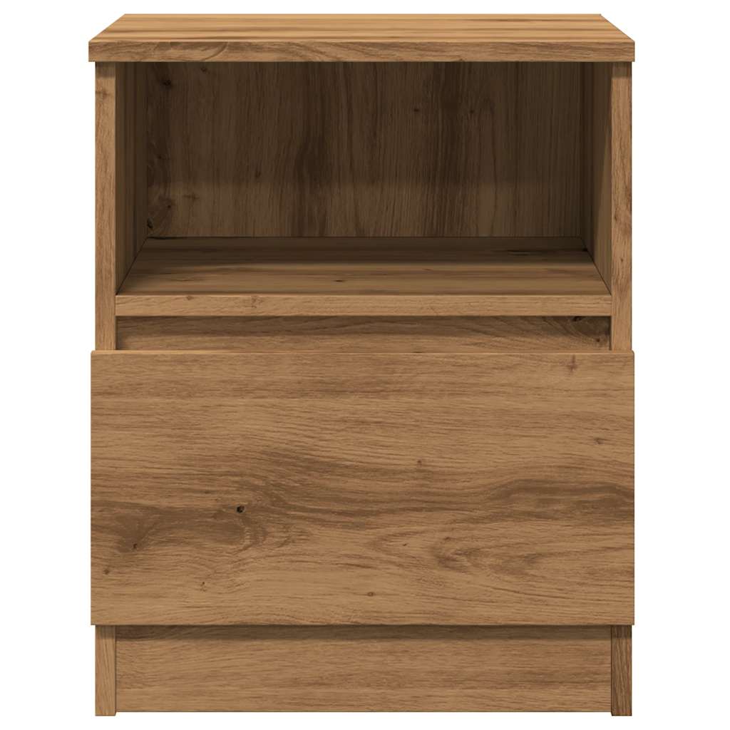 Bedside table 40x40x50 cm derived from artisanal oak wood