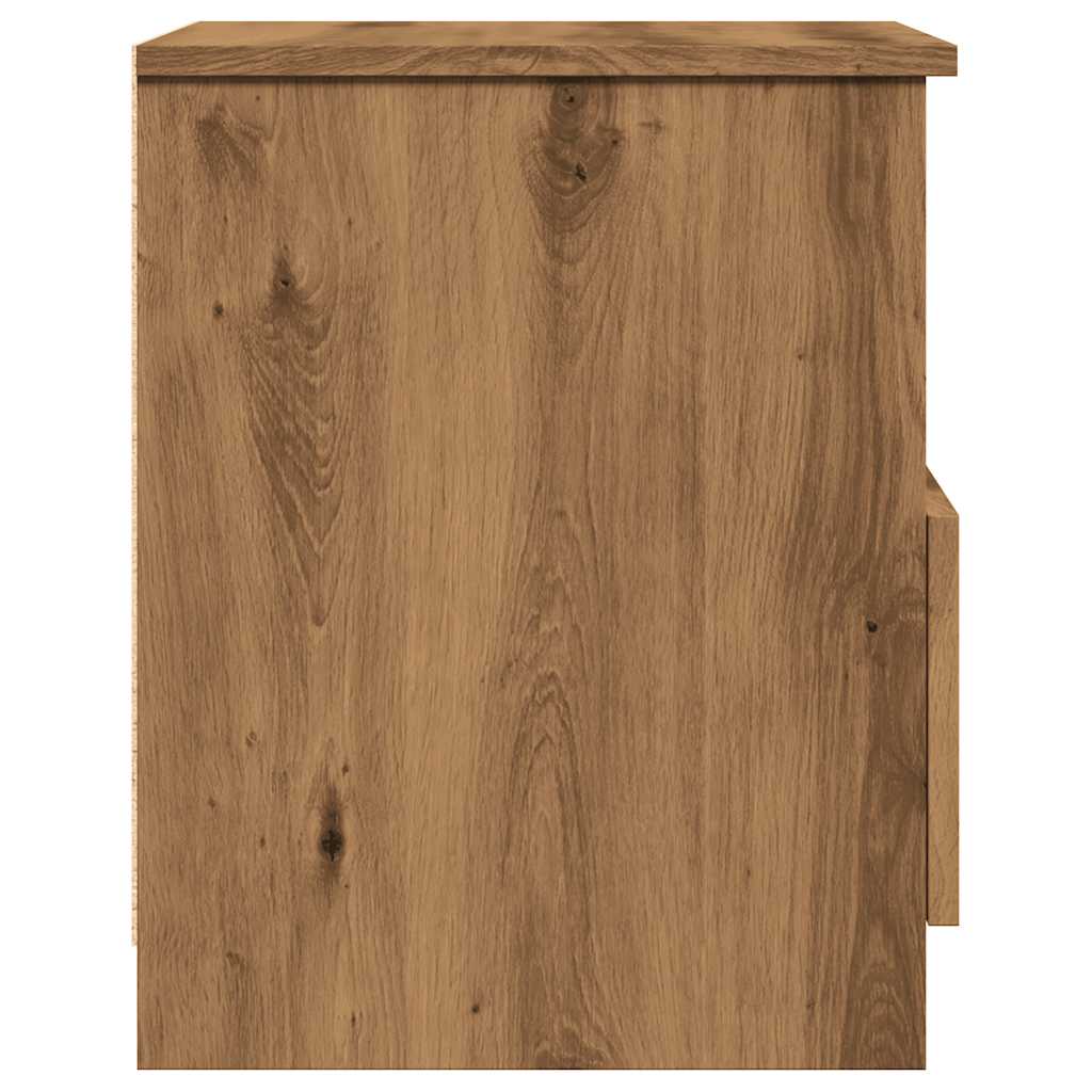 Bedside table 40x40x50 cm derived from artisanal oak wood