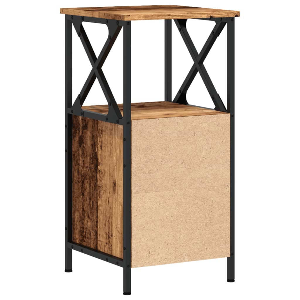 Mesa de cabeceira 34x35,5x70 cm derivados de madeira preto