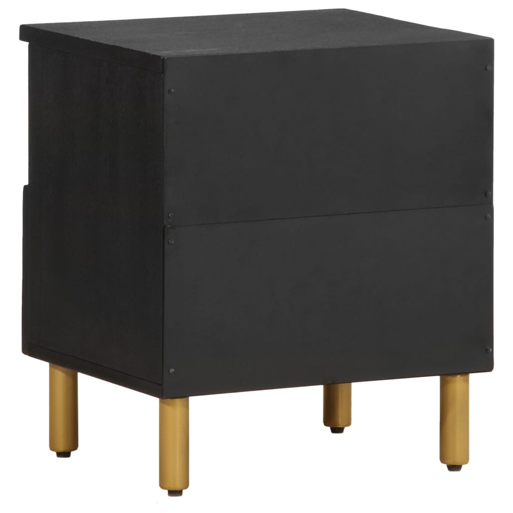 Bedside table 40x33x46 cm black wood derivatives