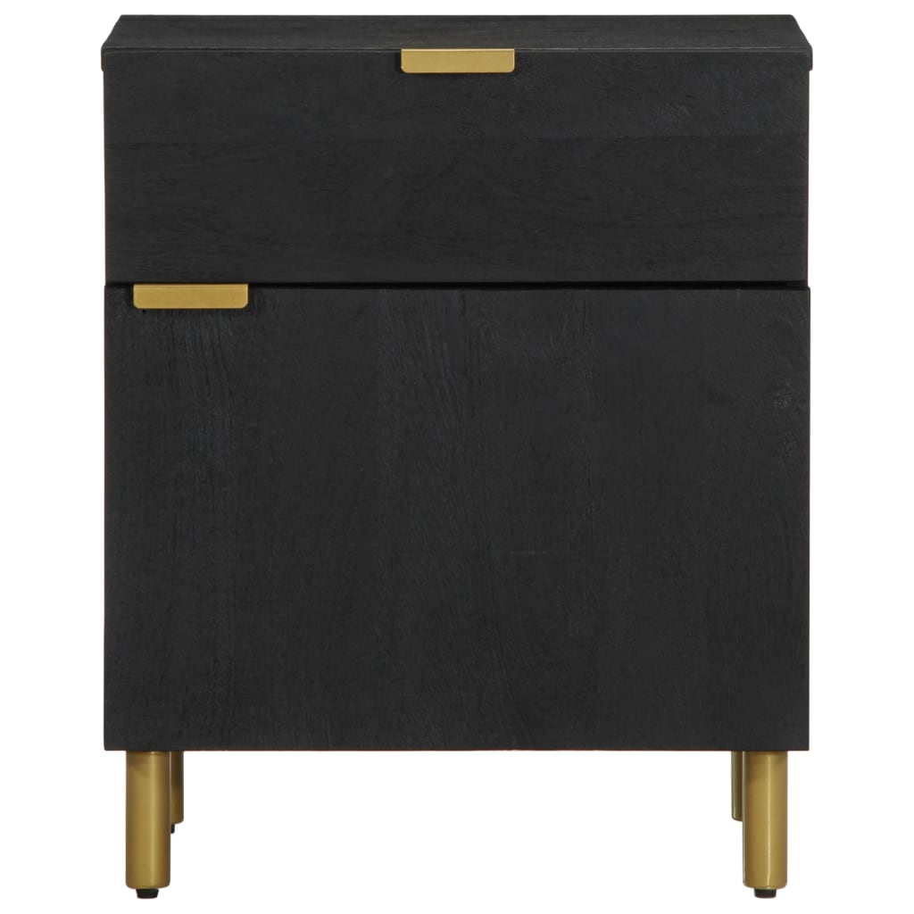 Bedside table 50x33x60 cm black wood derivatives