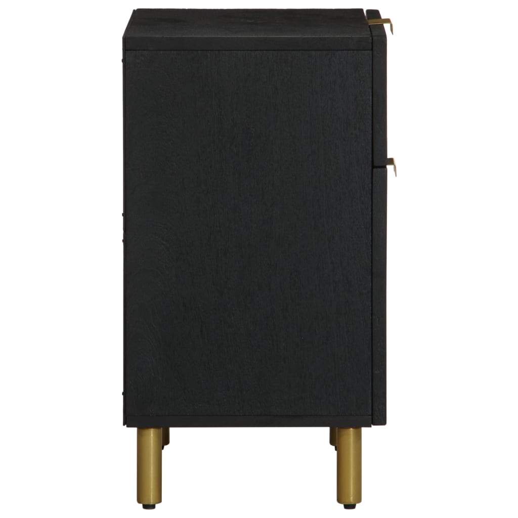 Bedside table 50x33x60 cm black wood derivatives