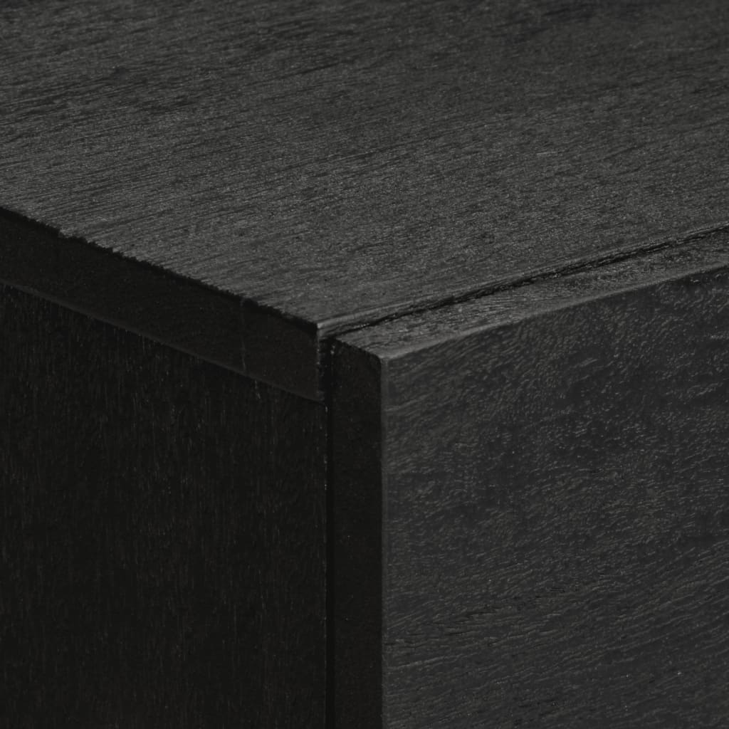 Bedside table 50x33x60 cm black wood derivatives