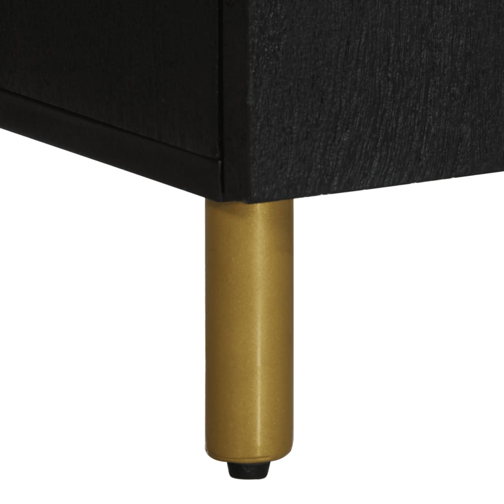 Bedside table 50x33x60 cm black wood derivatives