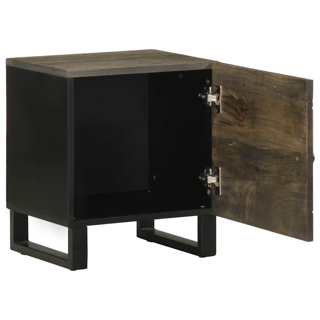 Bedside tables 2 pcs 40x33x46 cm solid mango wood black