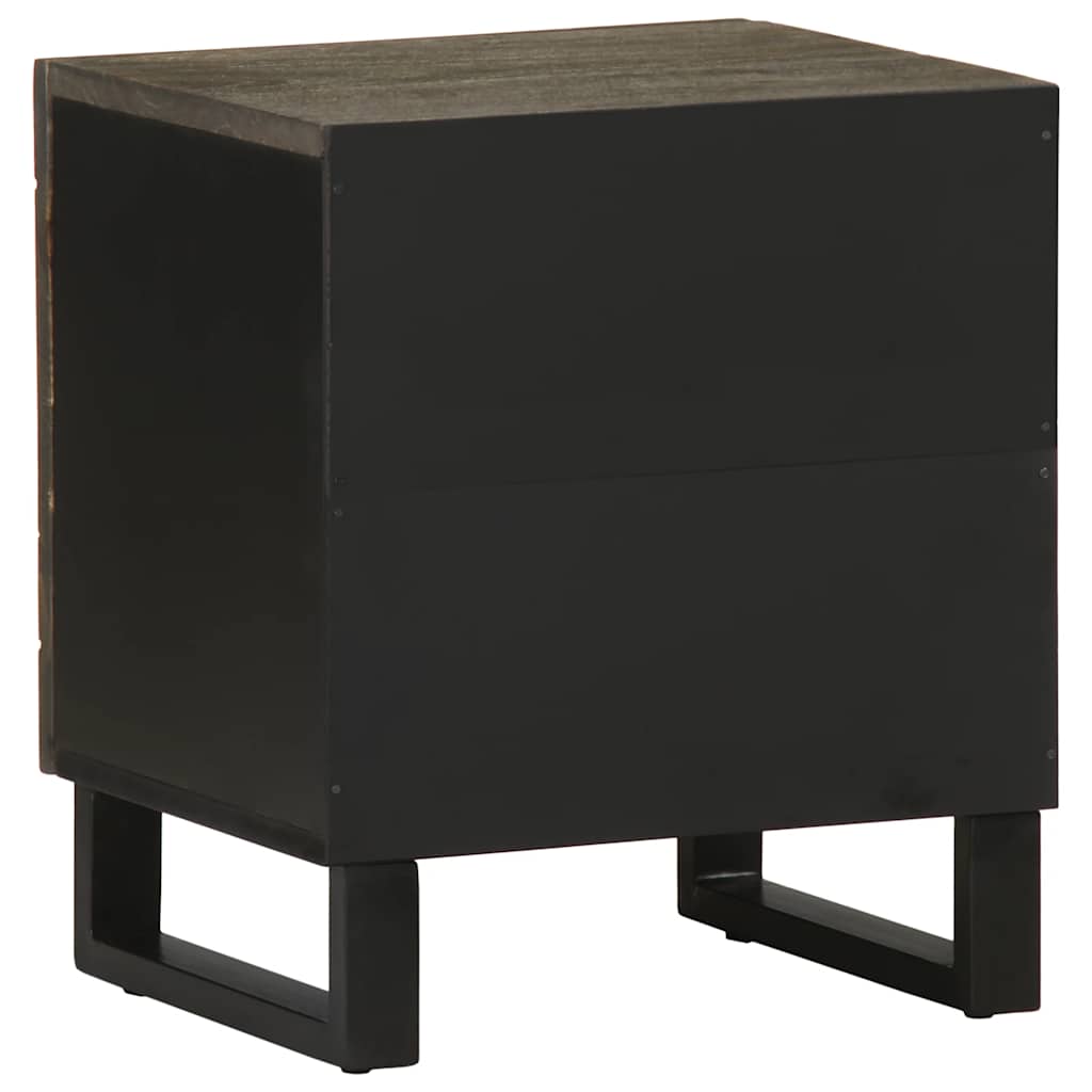 Bedside tables 2 pcs 40x33x46 cm solid mango wood black