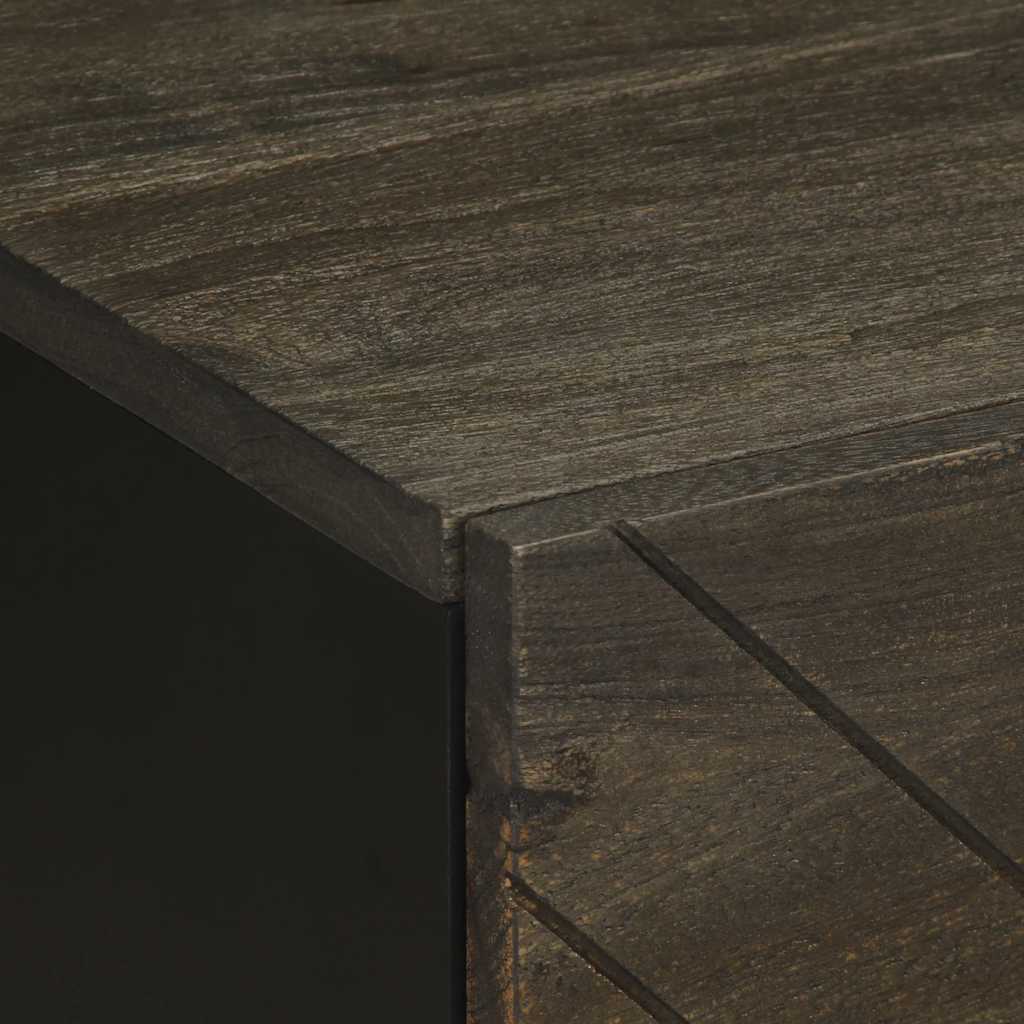 Bedside tables 2 pcs 40x33x46 cm solid mango wood black
