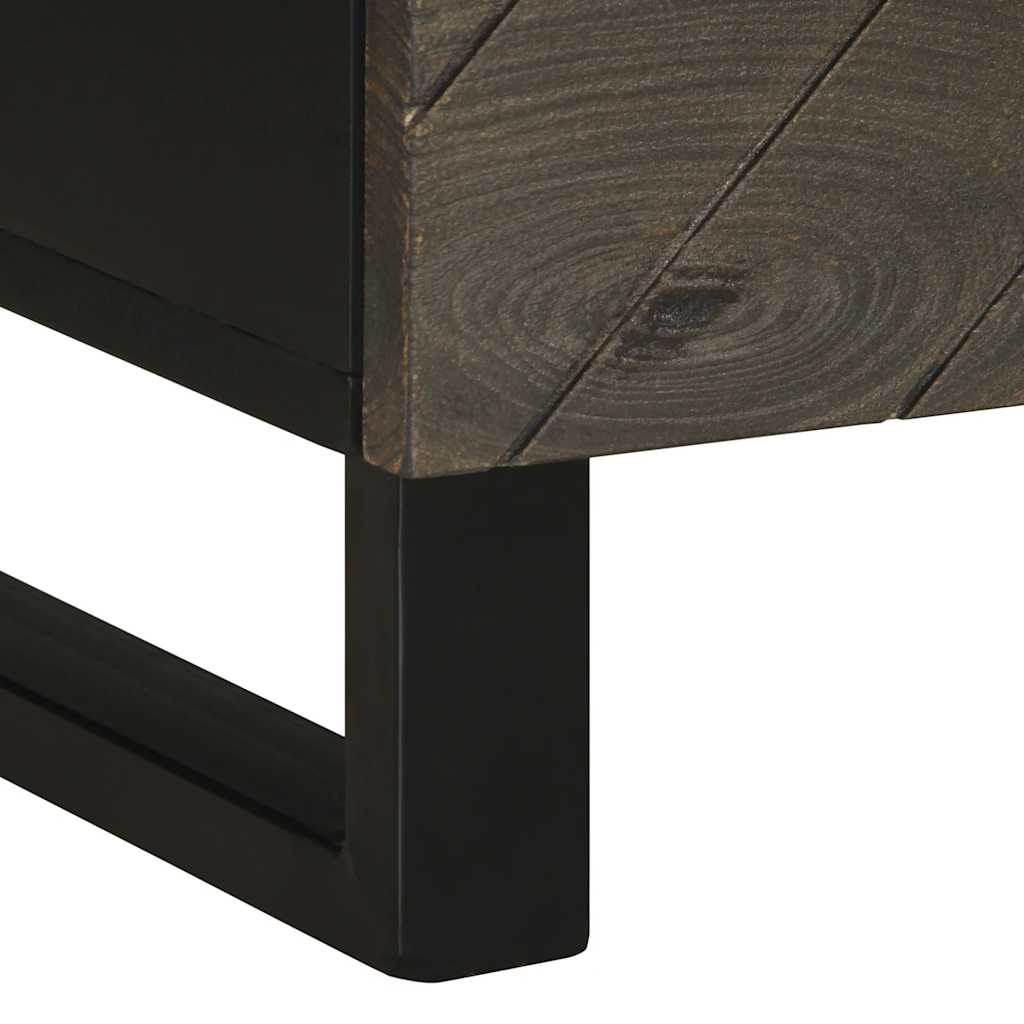 Bedside tables 2 pcs 40x33x46 cm solid mango wood black